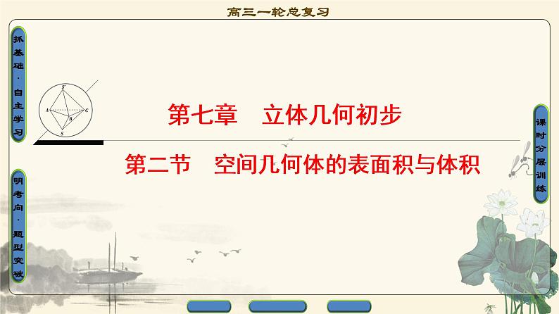 5.2021届高考数学（文）大一轮复习（课件 教师用书 课时分层训练）_第七章　立体几何初步 （16份打包）01