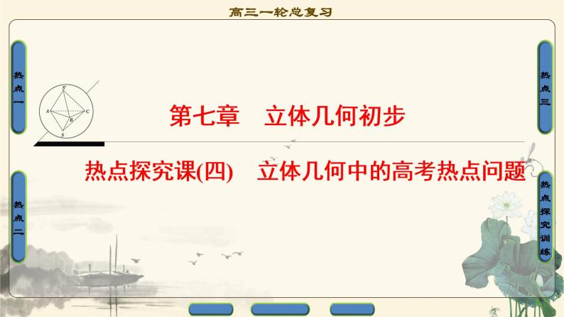 13.2021届高考数学（文）大一轮复习（课件 教师用书 课时分层训练）_热点探究课4 立体几何中的高考热点问题 （3份打包）01