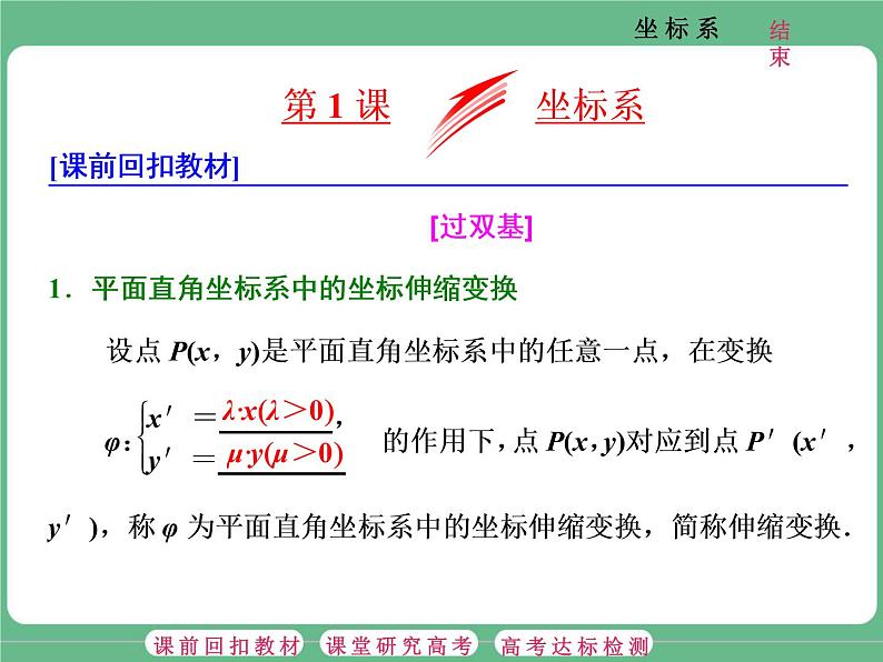 2.2021年高考数学（理）总复习（高考研究课件 高考达标检测 教师用书）选修4—4  坐标系与参数方程 （5份打包）01