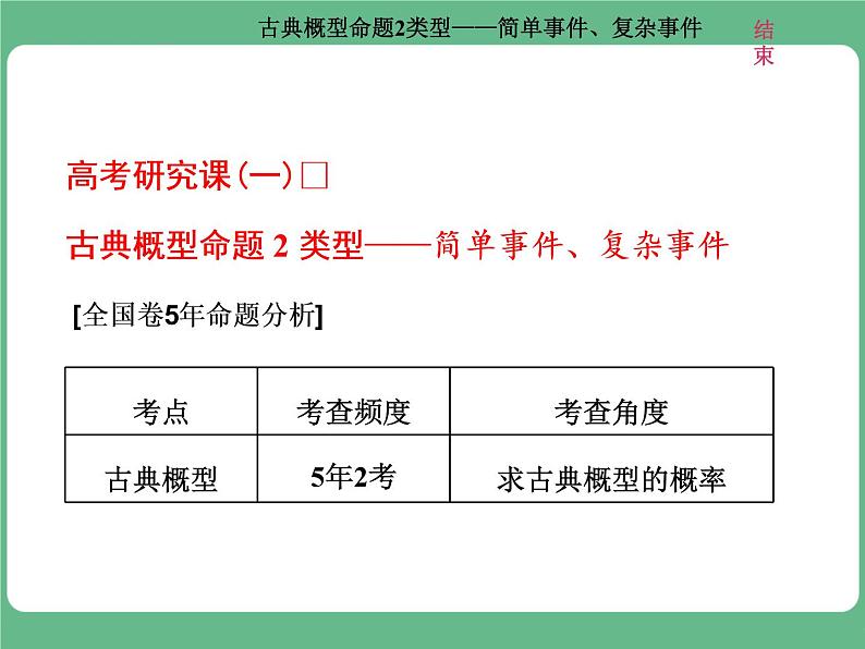 5.2021年高考数学（理）总复习（高考研究课件 高考达标检测 教师用书）第十七单元  概率 （6份打包）01