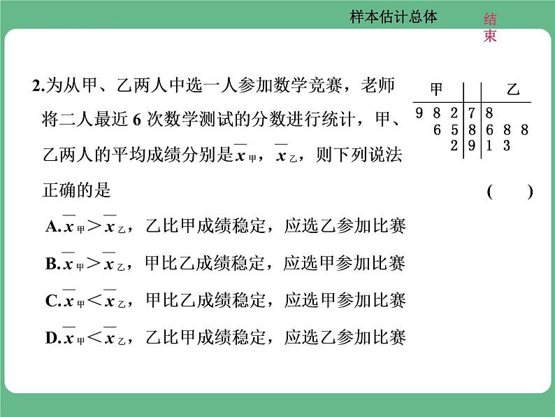 6.2021年高考数学（理）总复习（高考研究课件 高考达标检测 教师用书）第十六单元  统计与统计案例 （8份打包）05