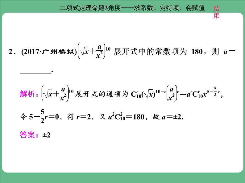 7.2021年高考数学（理）总复习（高考研究课件 高考达标检测 教师用书）第十五单元  计数原理 （6份打包）06