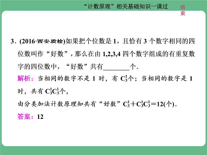 7.2021年高考数学（理）总复习（高考研究课件 高考达标检测 教师用书）第十五单元  计数原理 （6份打包）04
