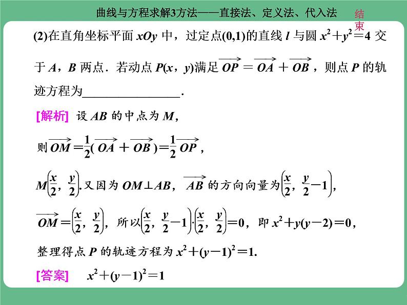 高考研究课(四)  曲线与方程求解3方法——直接法、定义法、代入法第4页