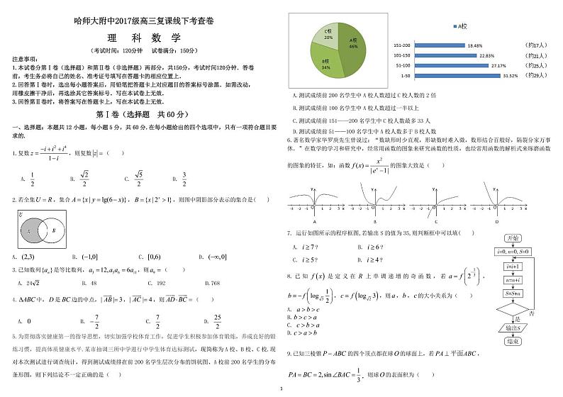 【理数】2020师大附中高三(下)复课线下考查第1页