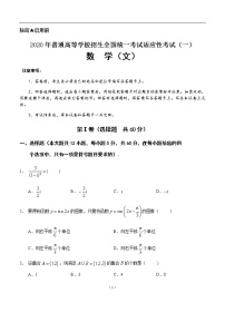 四川省阆中中学2020届高三适应性考试（一）数学（文）