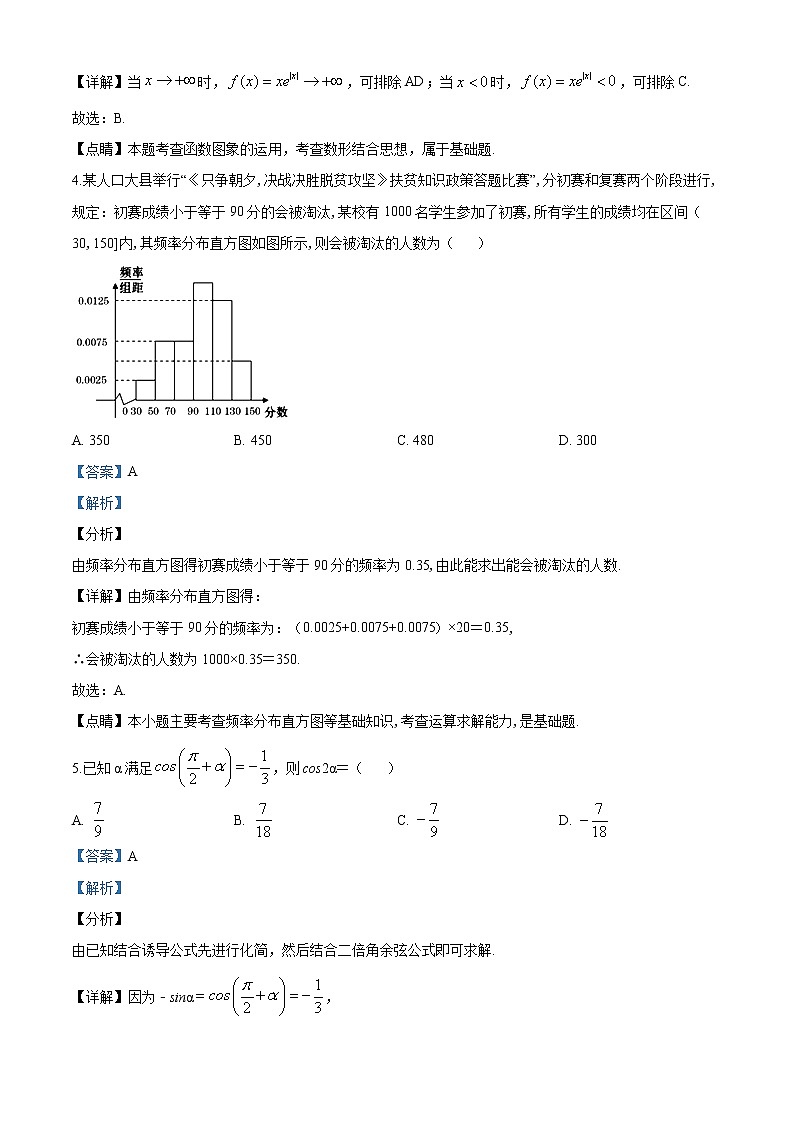 精品解析：四川省遂宁市2020届高三三诊考试数学（文科）试题02
