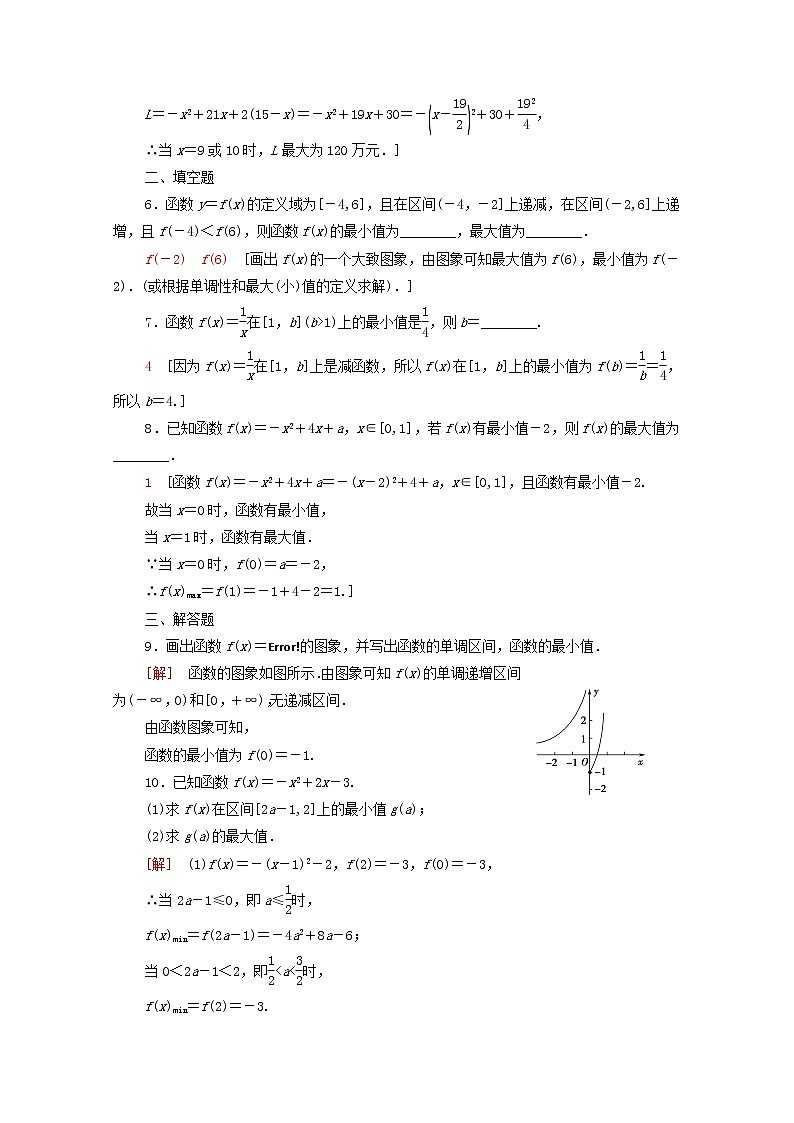2020_2021学年高中数学课时分层作业10函数的最大小值新人教A版必修1 练习02