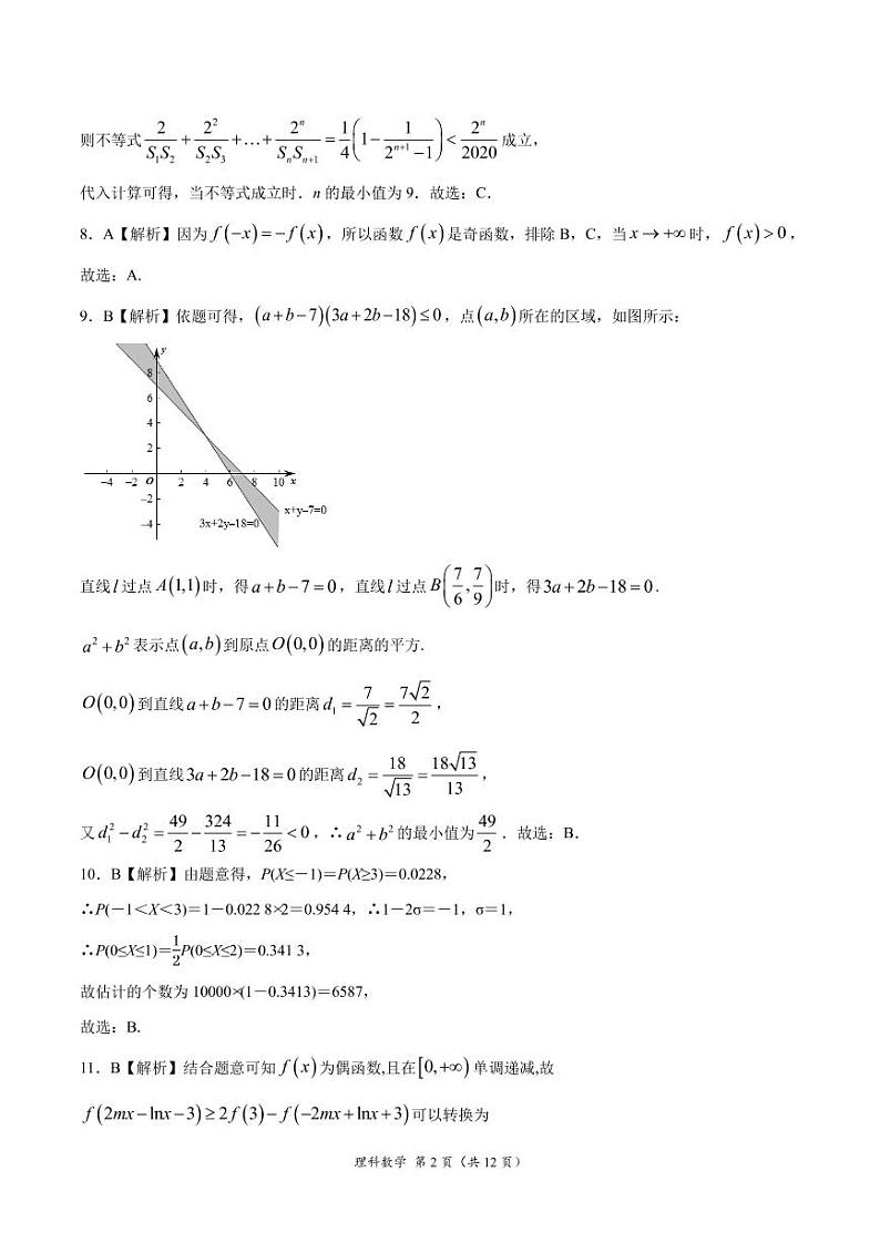2020年高考押题预测卷03（新课标Ⅰ卷）-理科数学（全解全析）02