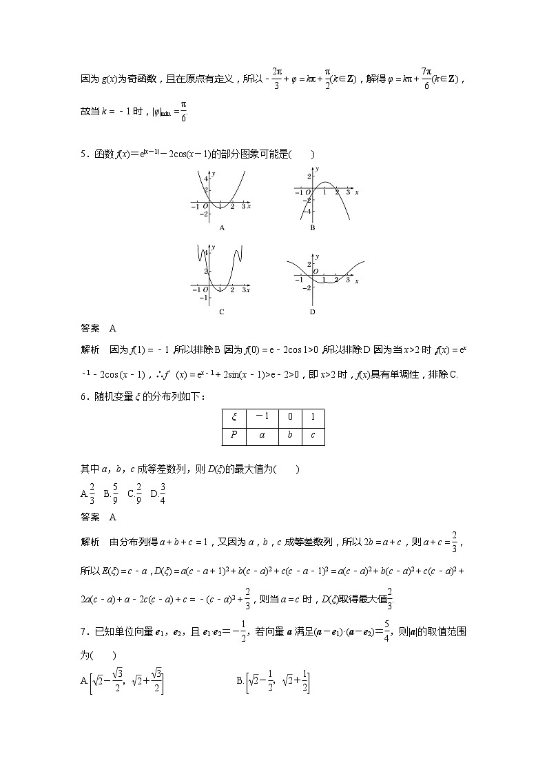 2020届浙江省高考冲刺抢分练高考仿真卷（五） 数学（解析版）02