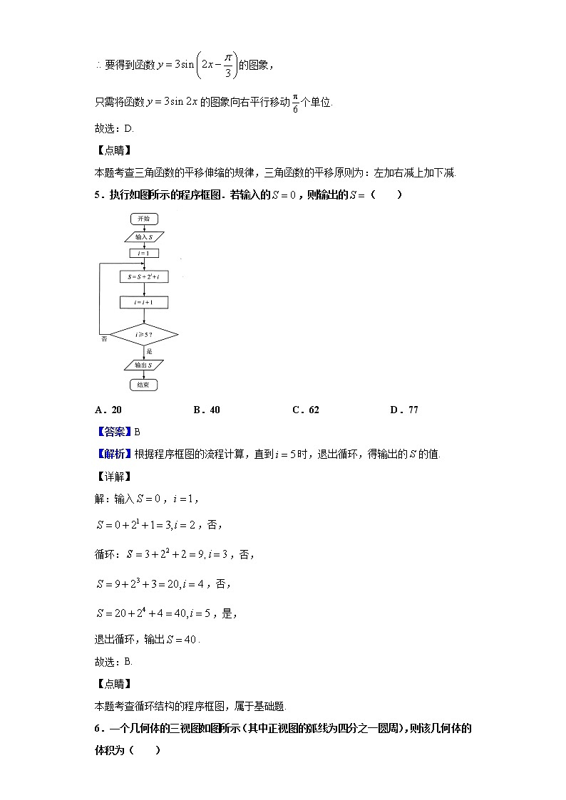 2020届云南省高三毕业生复习统一检测数学（文）试题（解析版）03