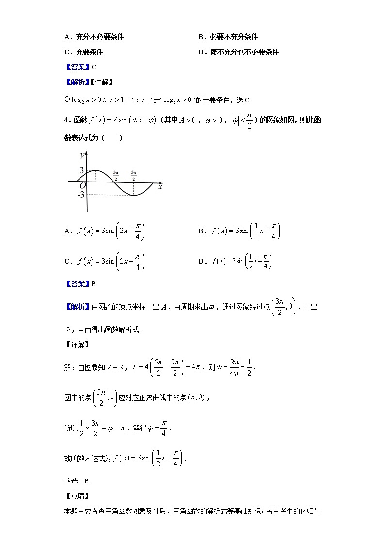 2020届四川省眉山市高三第三次诊断性考试数学（文）试题（解析版）第2页