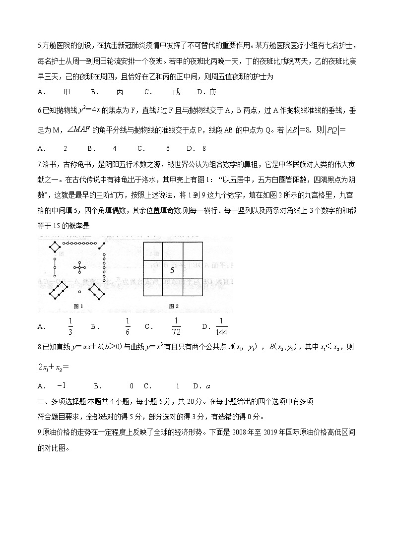 2020届山东省济南市高三下学期4月模拟考试数学试题第2页