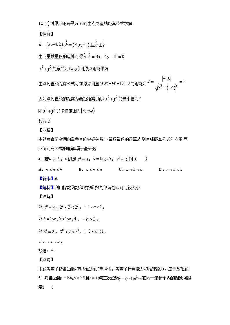 2020届山东省泰安市肥城市一模数学试题（解析版）02