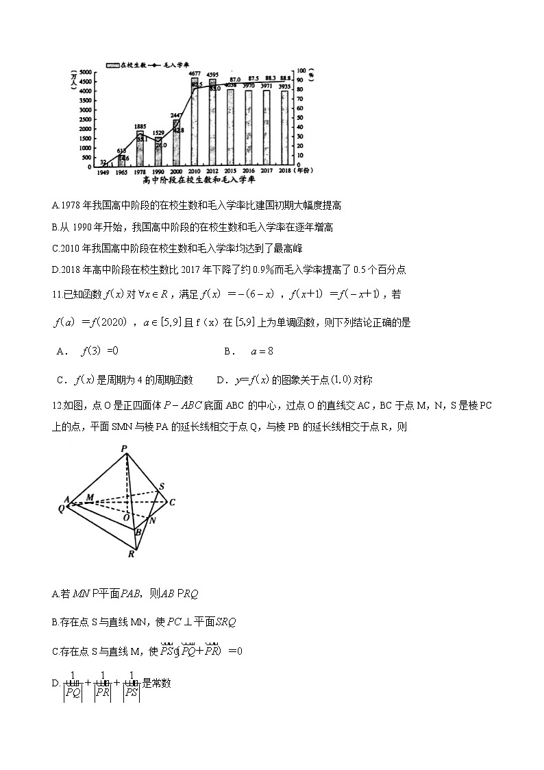 2020届山东省潍坊市高三下学期高考模拟考试（一模）数学试题第3页