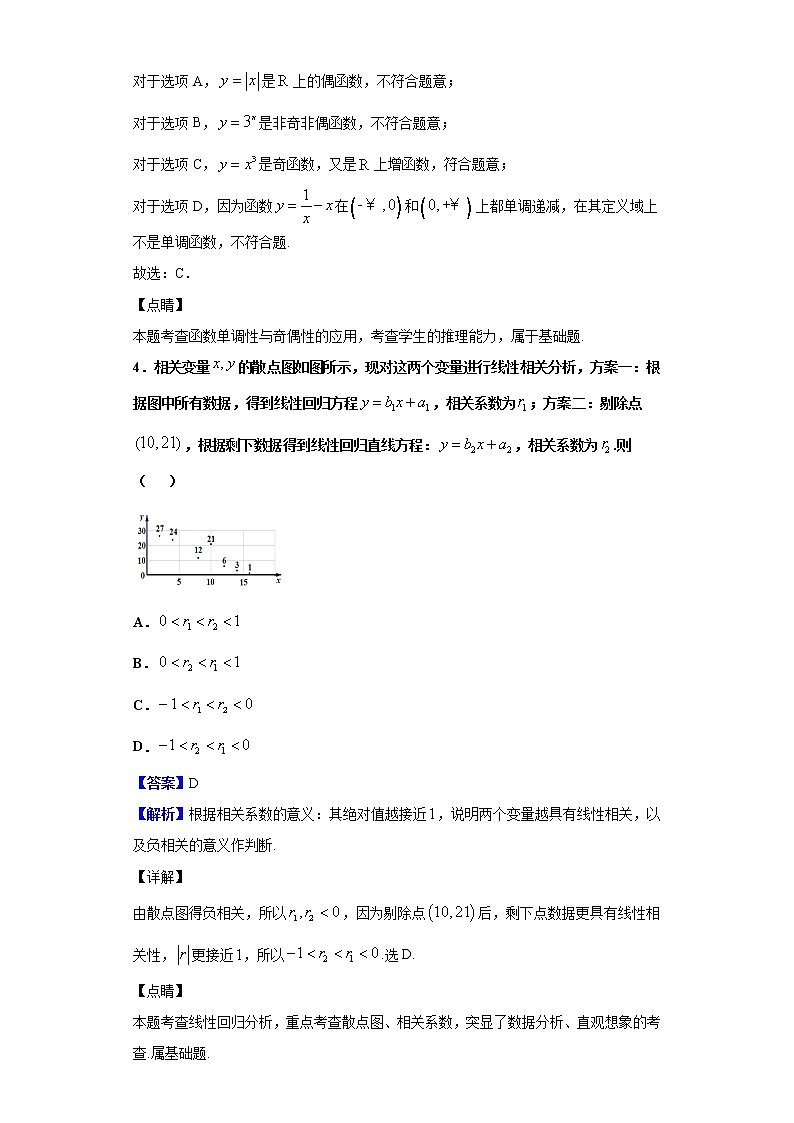 2020届山西省高三下学期3月适应性调研数学（文）试题（解析版）02