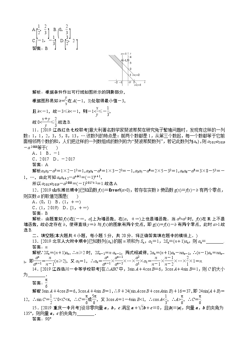 2020届全国高考分层特训卷仿真模拟专练 （八）理科数学（解析版）03