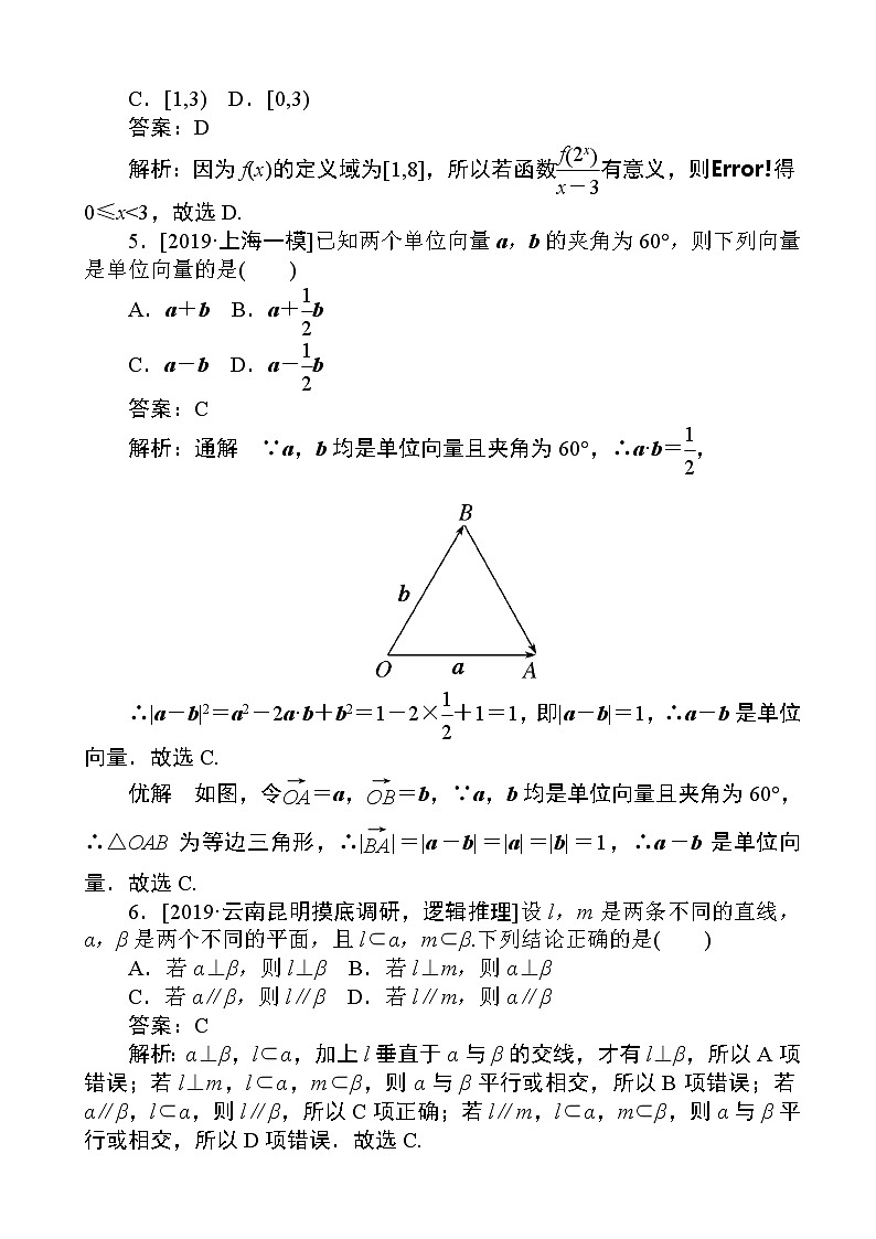 2020届全国高考分层特训卷模拟仿真专练（一）文科数学（解析版）第2页