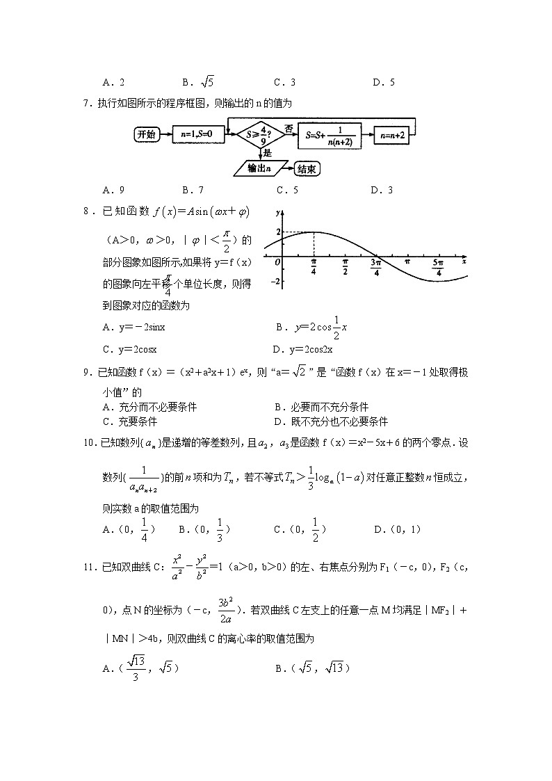 2020届河南省安阳市高三毕业班第一次调研考试数学（理）试题第2页