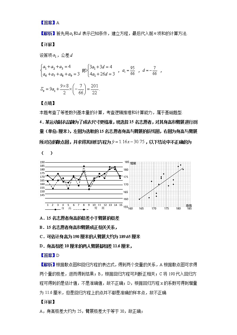 2020届河南省鹤壁市高级中学高三下学期线上第四次模拟数学（理）试题（解析版）02