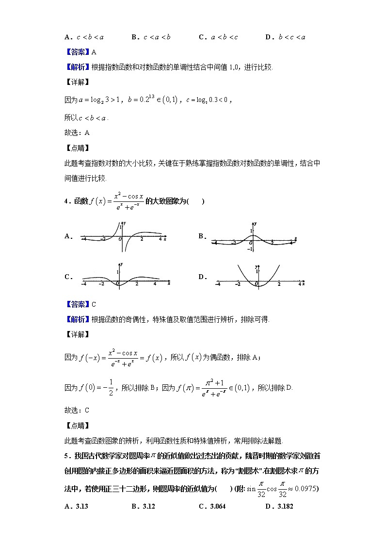 2020届河南省名校联盟高三模拟仿真考试数学（理）试题（解析版）02