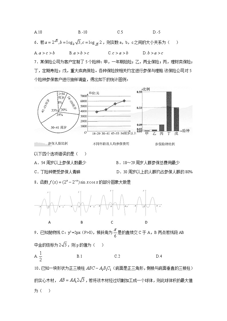 2020届贵州省高三4月适应性考试数学（理）试题第2页