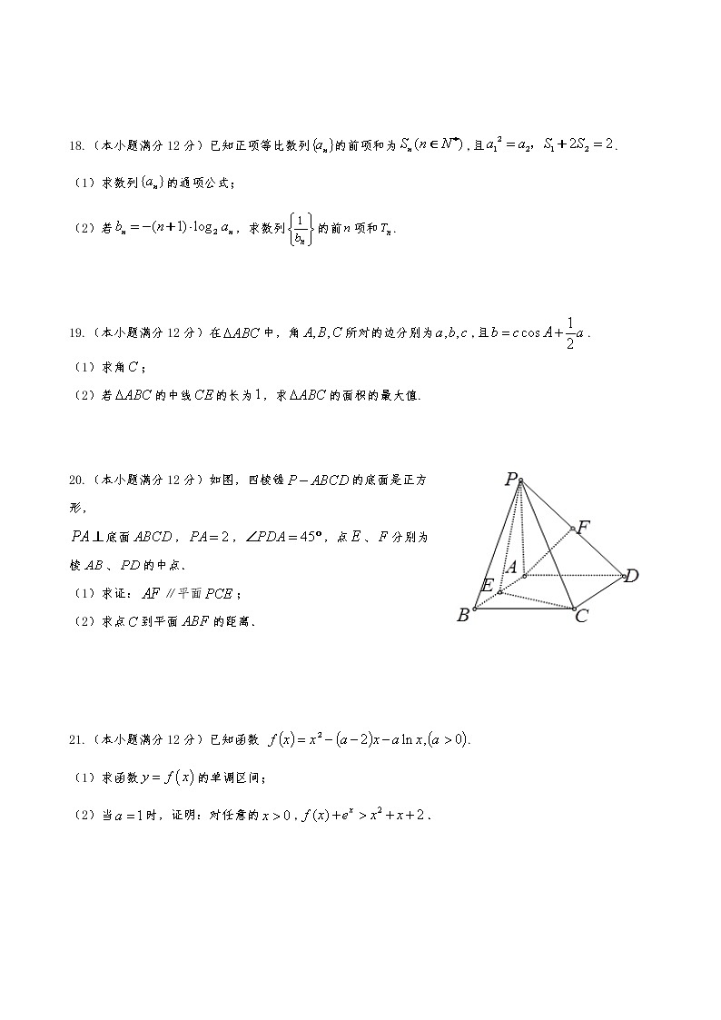 2020届贵州省铜仁第一中学高三第三次模拟考试数学（文）试题第3页