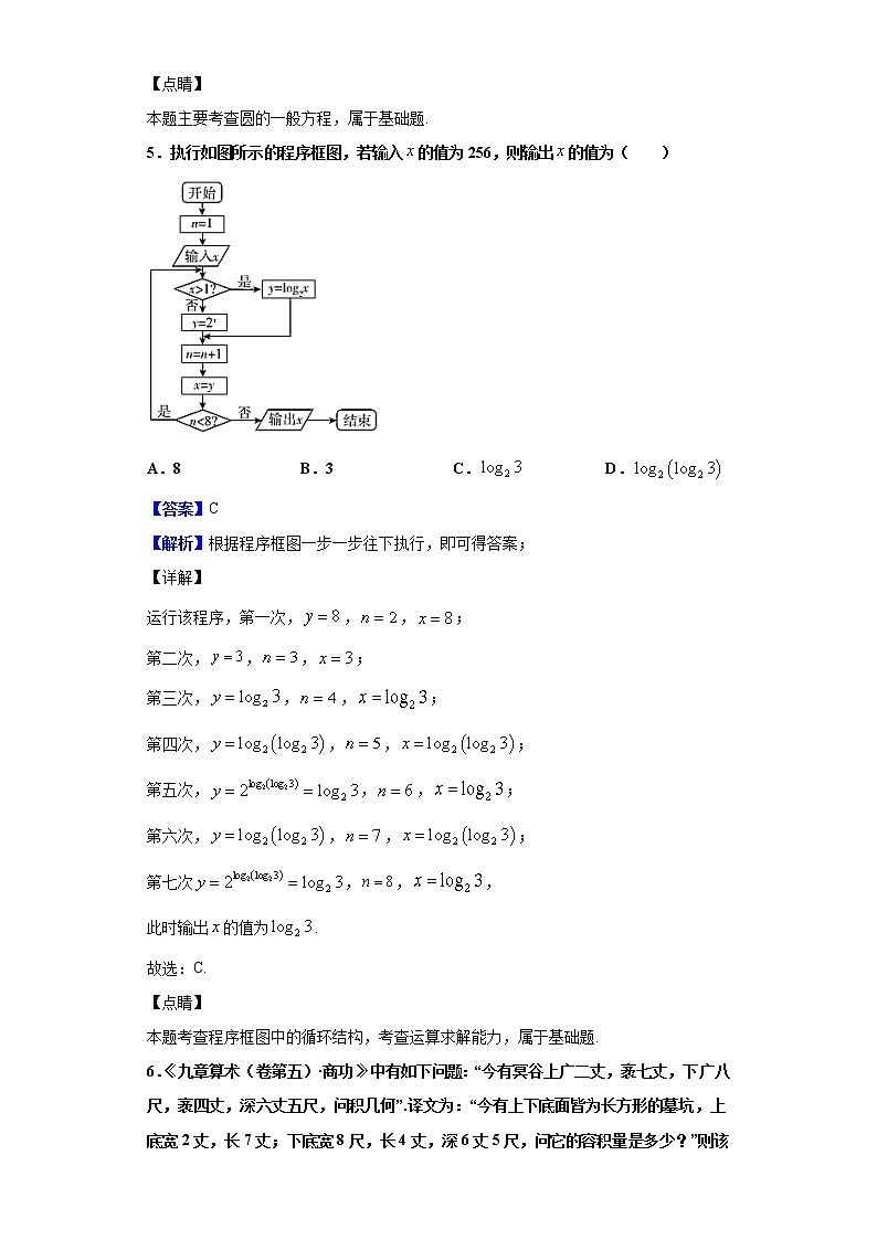 2020届百校联考高考百日冲刺金卷全国Ⅱ卷（一）数学（理）试题（解析版）03