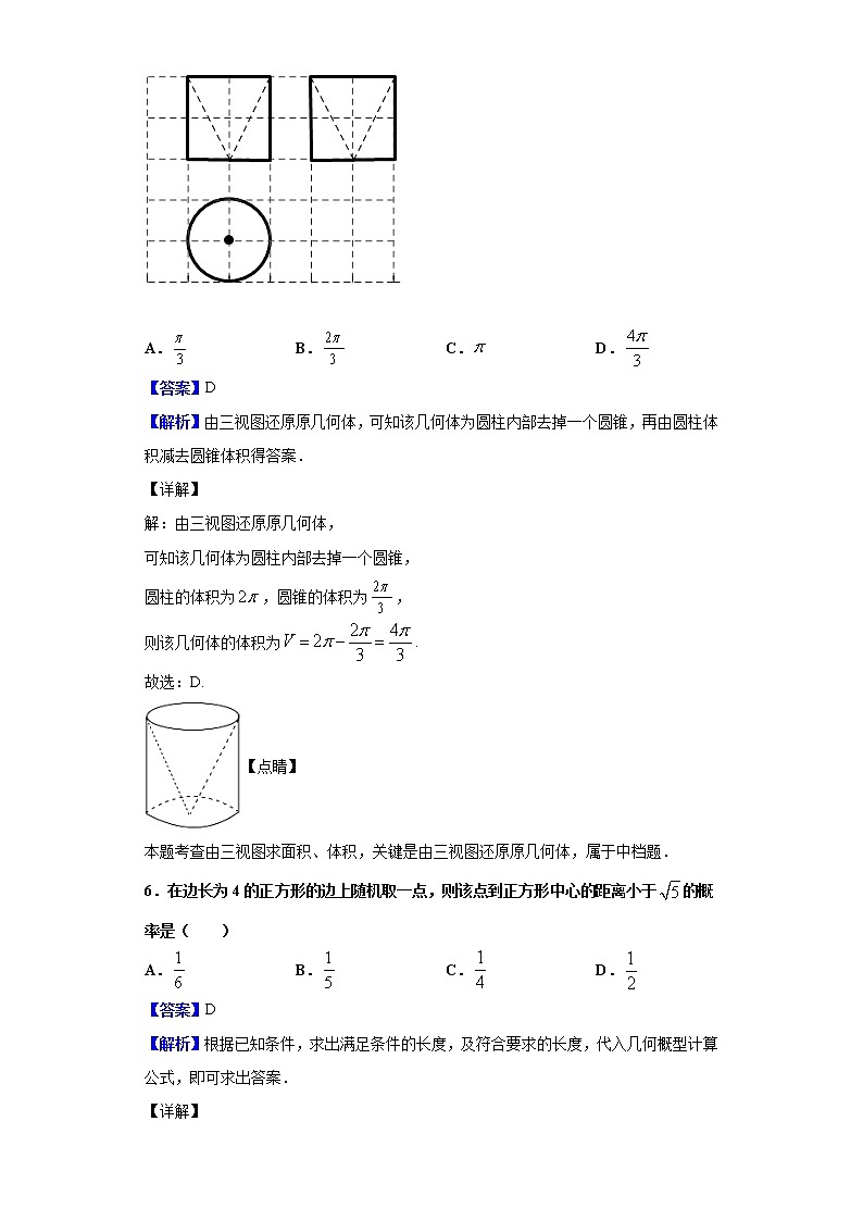 2020届百校联盟高三TOP20三月联考（全国Ⅱ卷）数学（文）试题（解析版）03