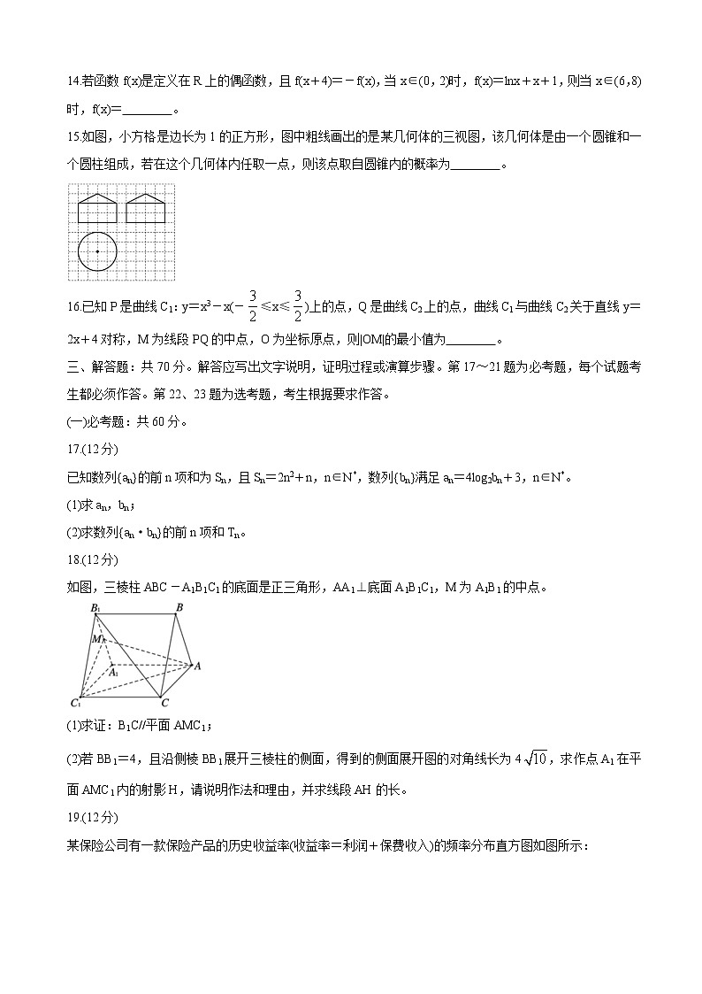 2020届福建省漳州市高三2月（线上）适应性测试 数学（文）03