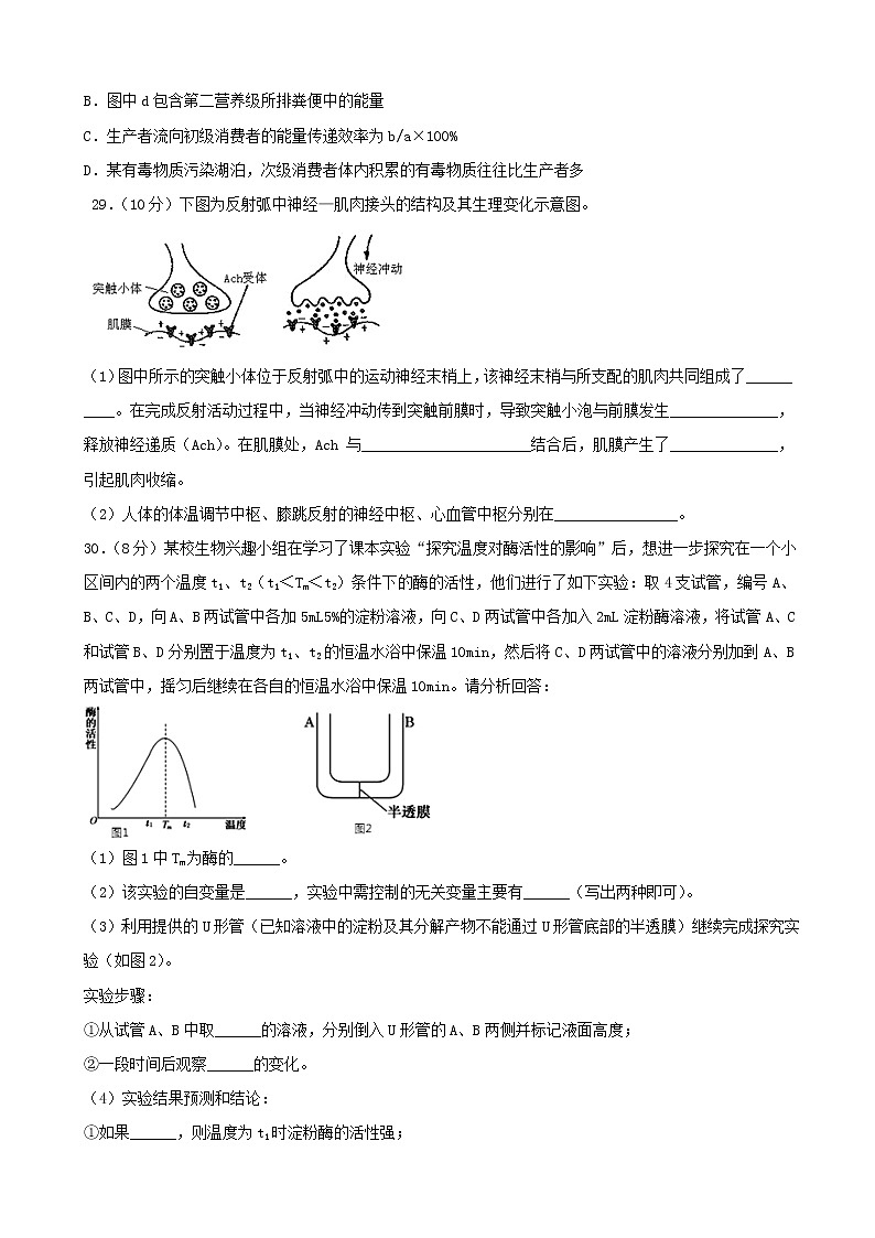 2020届四川省宜宾市第四中学高三一诊模拟理综试题02