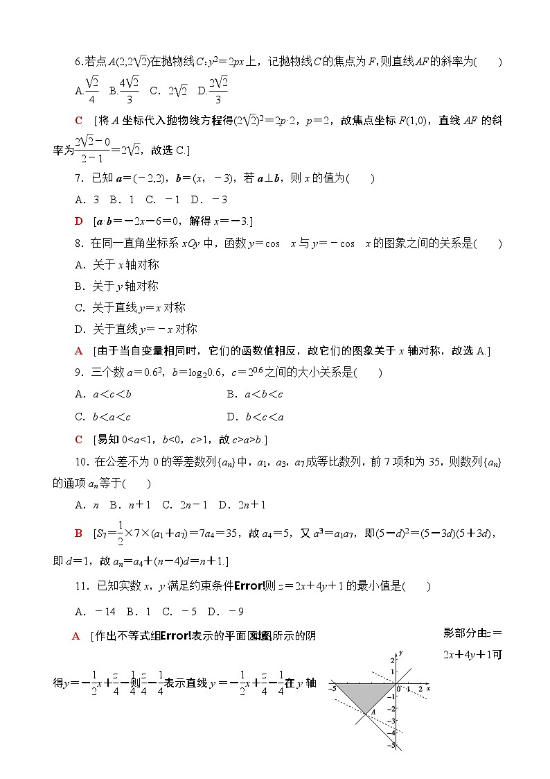 2020年广东学业水平测试数学学考仿真卷 1 （解析版）第2页