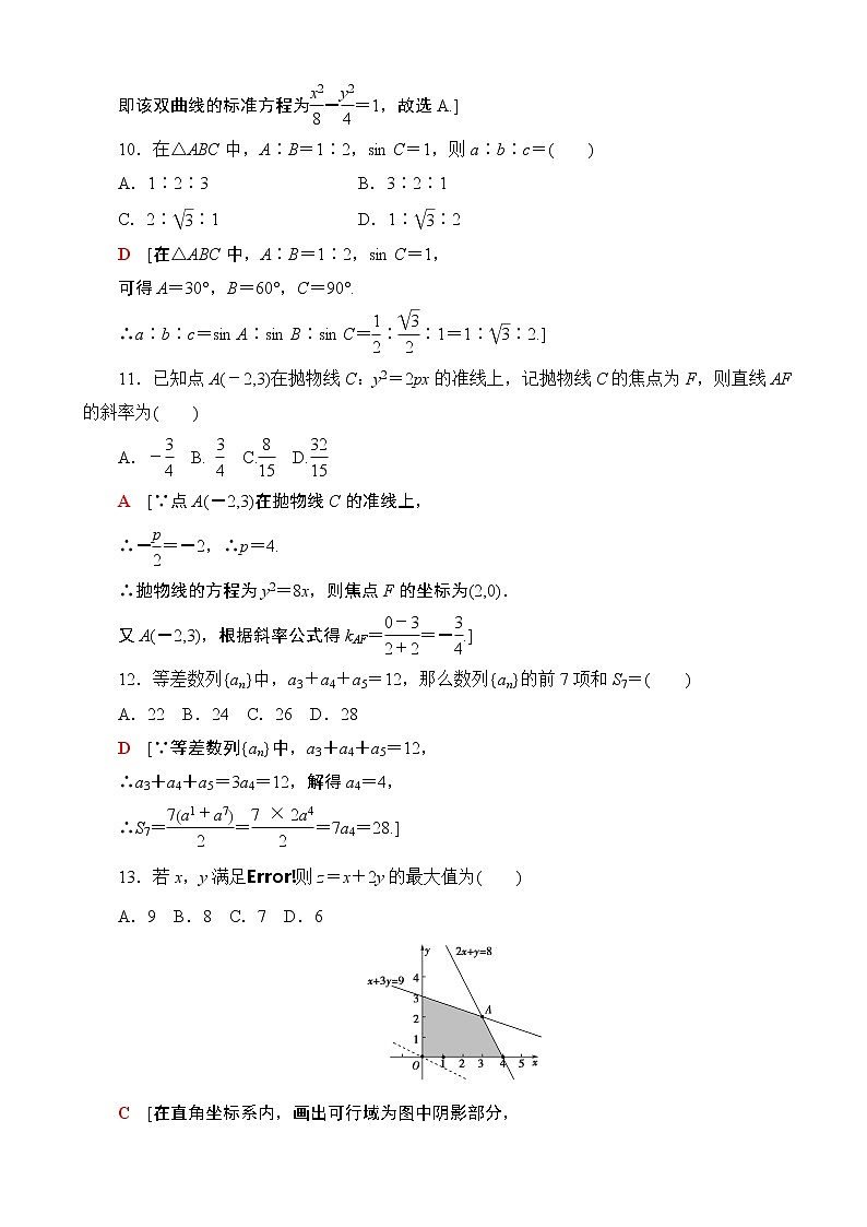 2020年广东学业水平测试数学学考仿真卷 5 （解析版）03