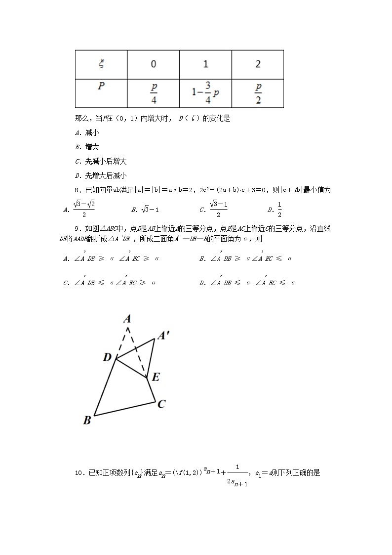 浙江省浙江大学附属中学2020届高三数学全真模拟考试试题02