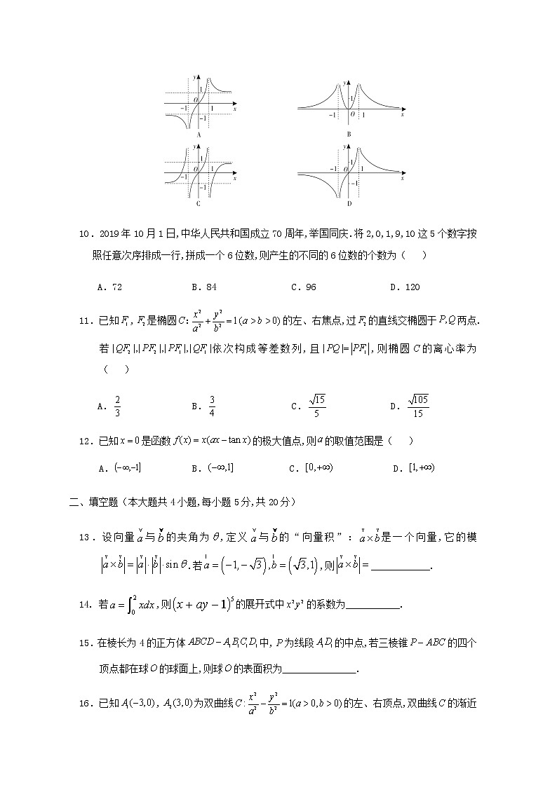 江西省抚州市临川第一中学2020届高三数学5月模拟考试试题理03