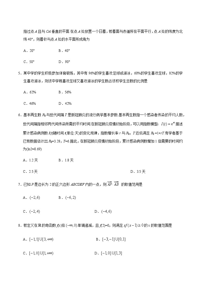 2020年高考数学海南卷真题及答案解析02