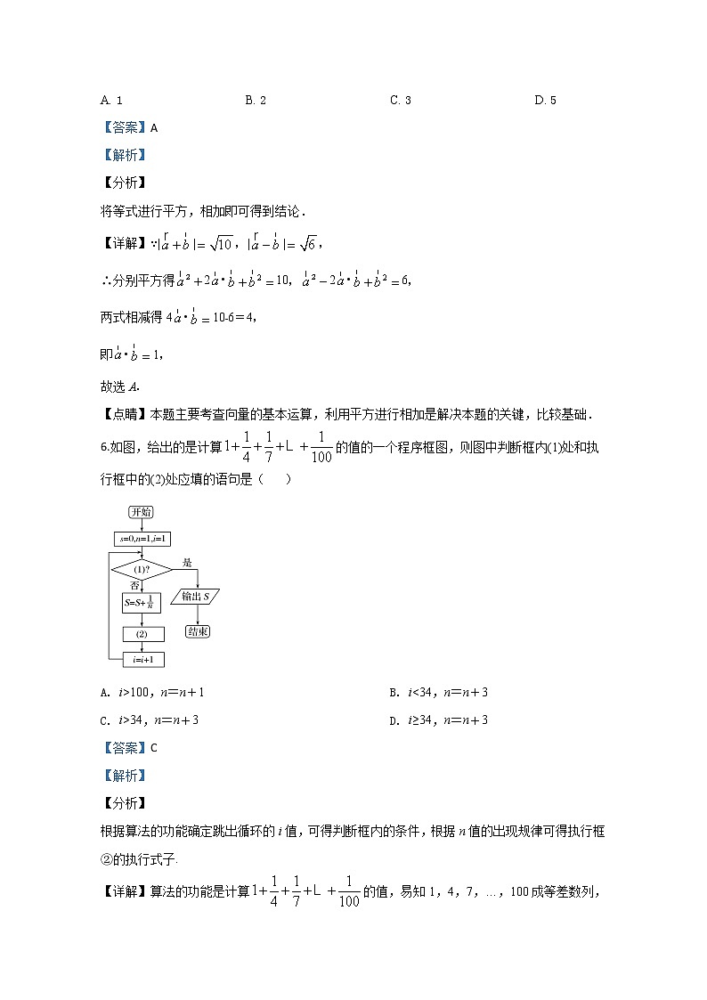 陕西省西安中学2020届高三下学期第八次模拟考试数学（文）试题03