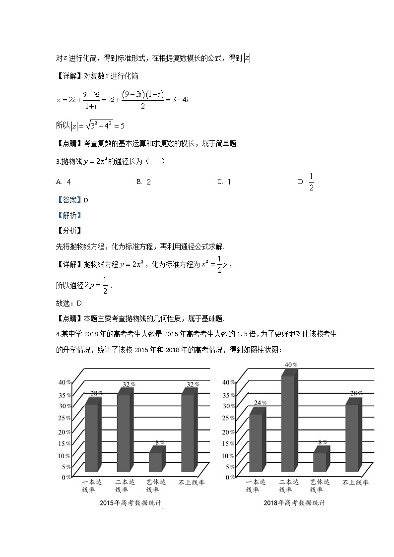 陕西省榆林中学2020届高三第三次模拟考试理科数学试题第2页