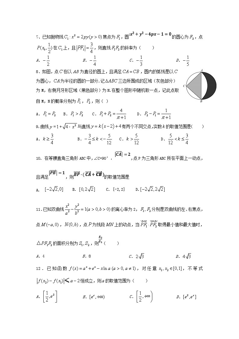四川省三台县芦溪中学2020届高三上学期二诊考前模拟数学（理）试卷02