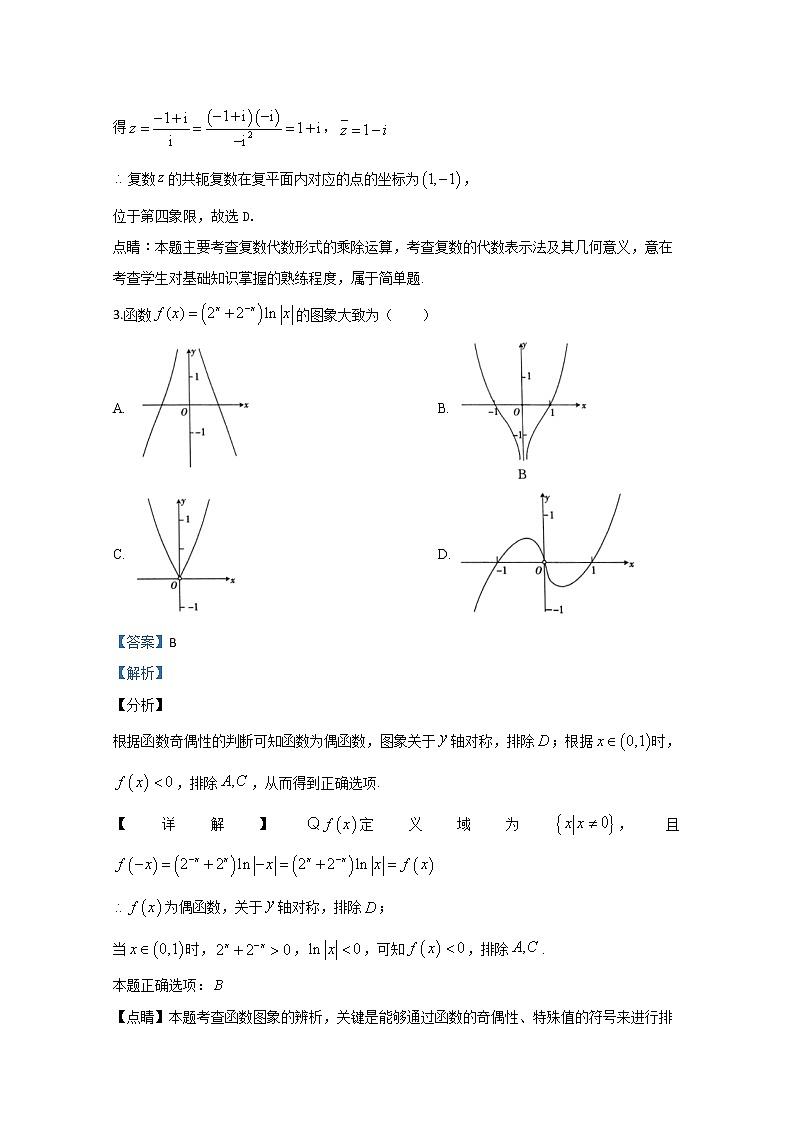 山东省2020届高三高三高考模拟数学试题02