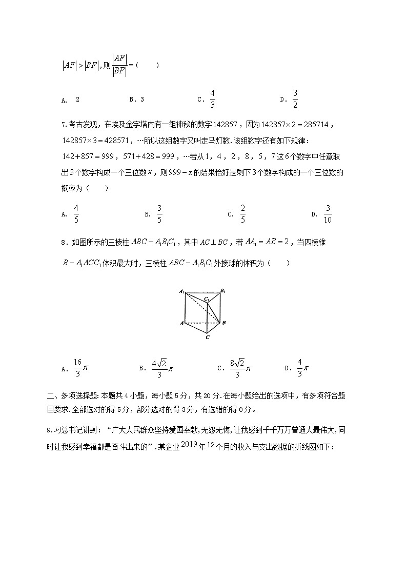 山东省青岛市西海岸新区（黄岛区）2019-2020学年高三4月模拟考试数学试题02