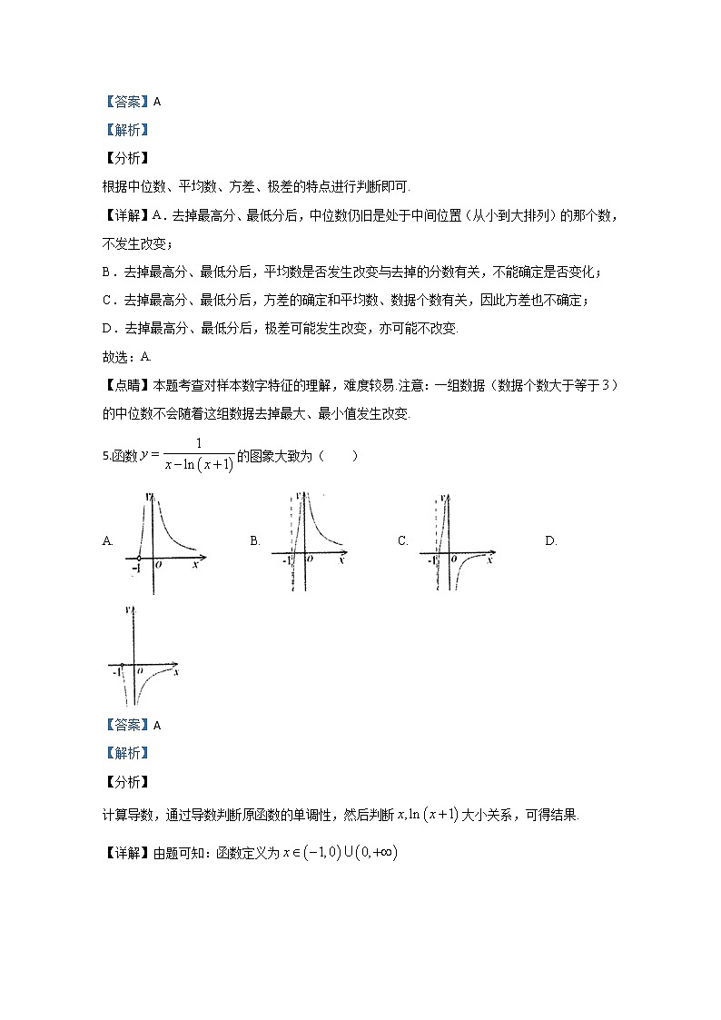 山东省寿光市第二中学2020届高三线上高考模拟题（三）数学试题03