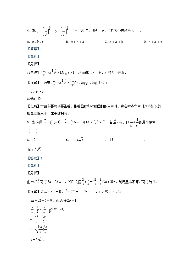 山东省潍坊市临朐县2020届高三综合模拟考试数学试题（二）03