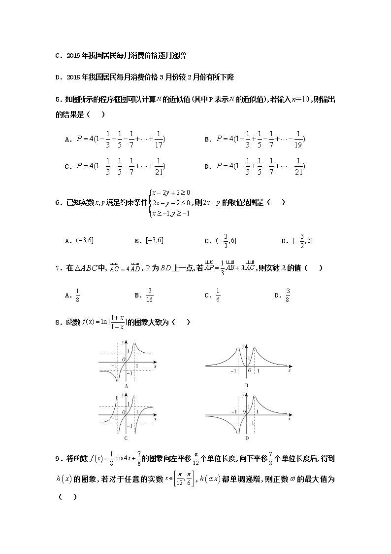 江西省抚州市临川第一中学2020届高三5月模拟考试数学（文）试题02