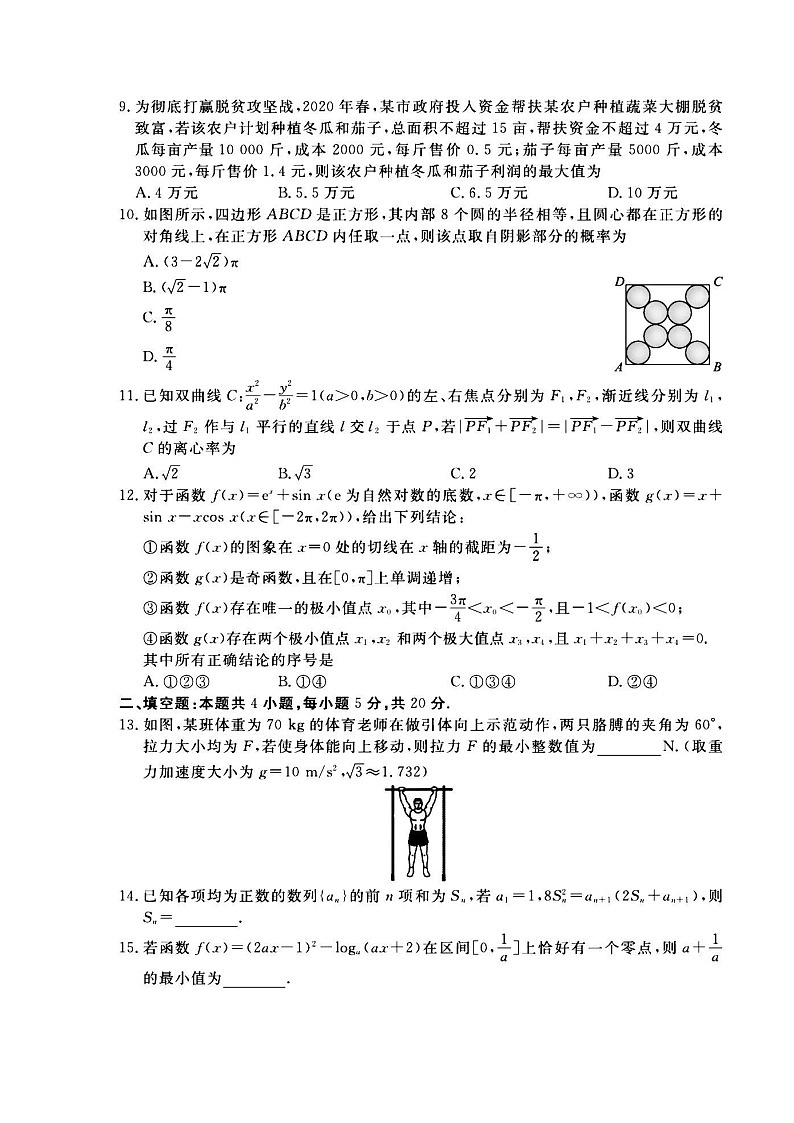 湖北省黄冈市实验中学2020届高三模拟（五）考试数学（理）试卷02