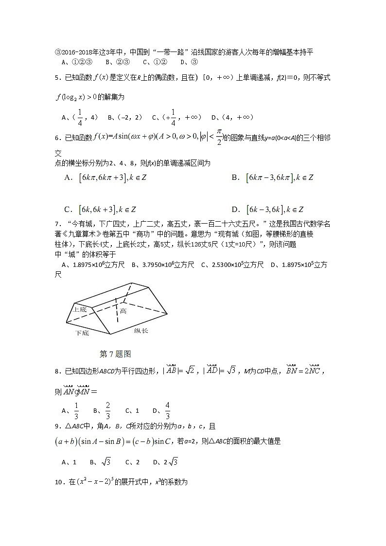 广东省汕头市2020届高三第一次模拟考试数学理试题02