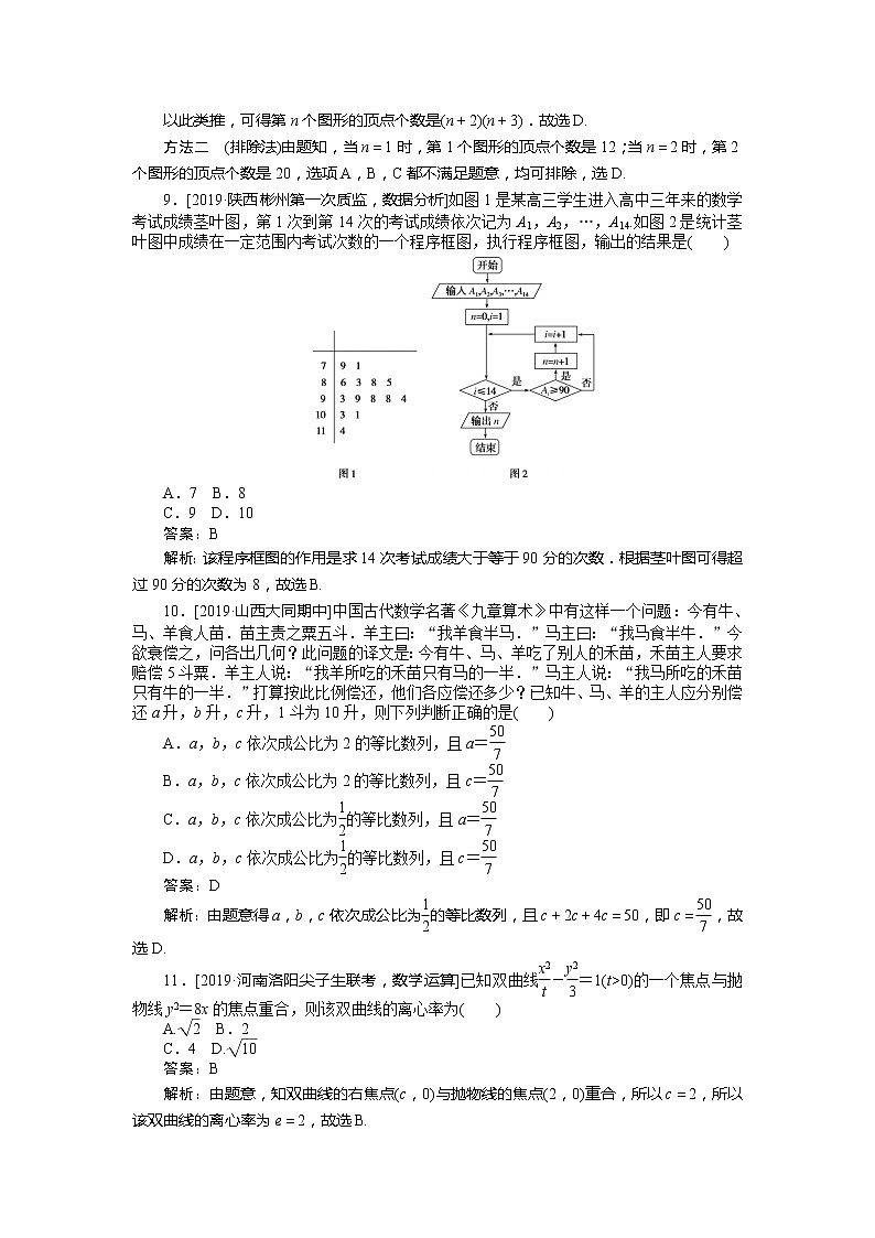 2020高考理科数学二轮分层特训卷：仿真模拟专练 （一）第3页