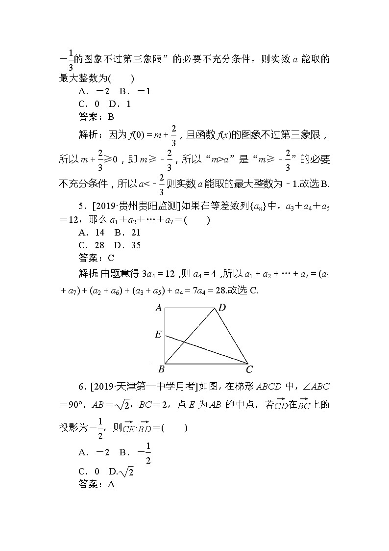 2020高考文科数学二轮分层特训卷：模拟仿真专练（六）第2页