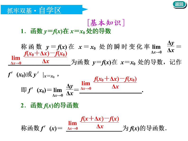 标题-2018-2019学年高中新创新一轮复习文数通用版：第三章 第一节  导数的概念及运算第5页