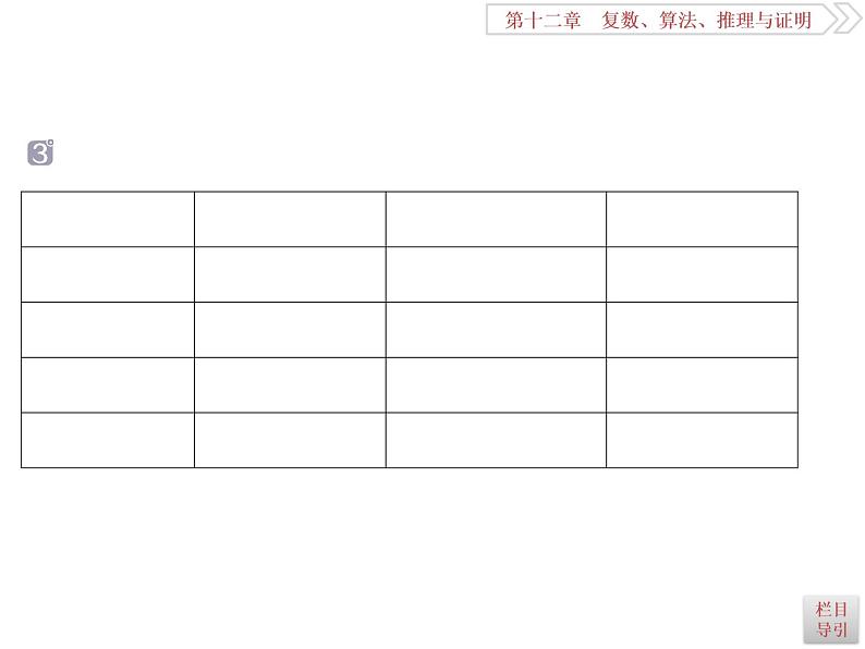 2021届高考数学（理科）人教版 1轮复习资料（课件+达标练习）第十二章  　复数、算法、推理与证明 (共11份打包)08